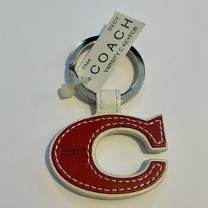 Coach Varsity C Keychain NWT